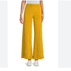 Suzie Kondi The Zephyra Flare Pants in Terry - Medium, Mustard, New w/ tags